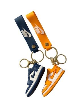 Nike Kids Sneaker Keychain Duo - Navy & Orange
